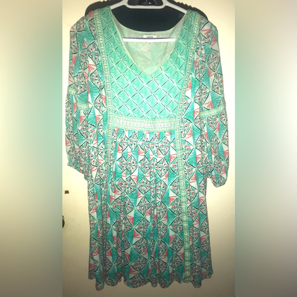 Crown👗Ivy Teal BoHo Dress